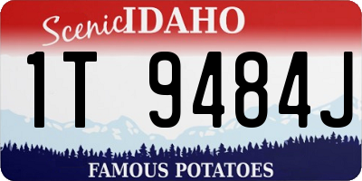ID license plate 1T9484J