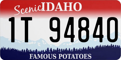 ID license plate 1T9484O
