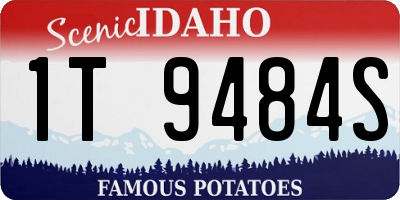 ID license plate 1T9484S