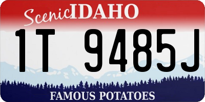 ID license plate 1T9485J