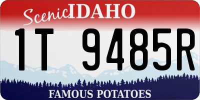 ID license plate 1T9485R