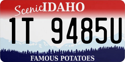 ID license plate 1T9485U