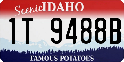 ID license plate 1T9488B