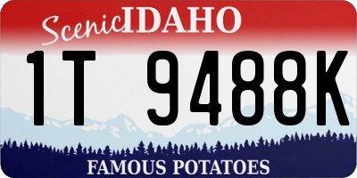 ID license plate 1T9488K