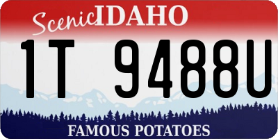 ID license plate 1T9488U