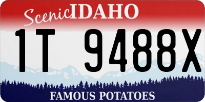 ID license plate 1T9488X