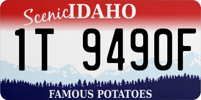 ID license plate 1T9490F