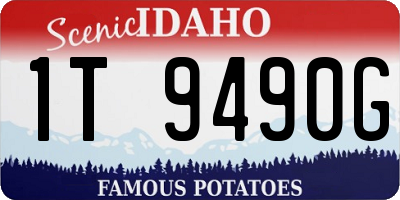 ID license plate 1T9490G