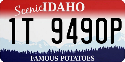 ID license plate 1T9490P