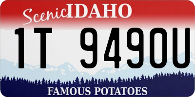 ID license plate 1T9490U