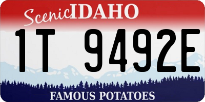 ID license plate 1T9492E