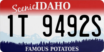 ID license plate 1T9492S