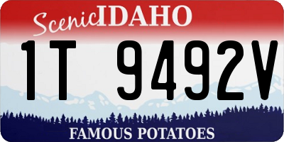 ID license plate 1T9492V