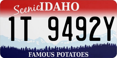 ID license plate 1T9492Y
