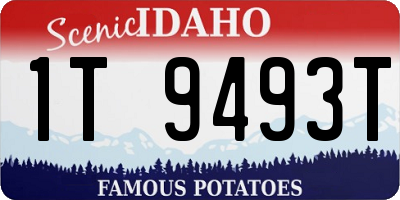 ID license plate 1T9493T