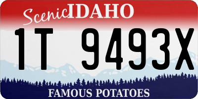 ID license plate 1T9493X