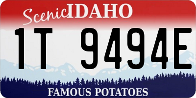 ID license plate 1T9494E