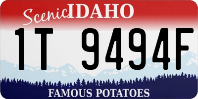 ID license plate 1T9494F