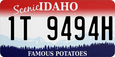 ID license plate 1T9494H