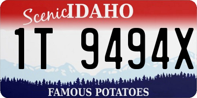 ID license plate 1T9494X