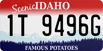 ID license plate 1T9496G