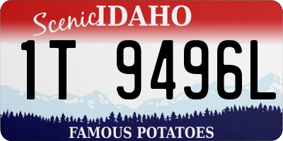 ID license plate 1T9496L
