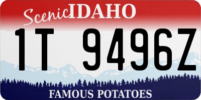 ID license plate 1T9496Z