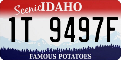 ID license plate 1T9497F