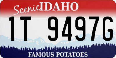 ID license plate 1T9497G