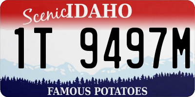 ID license plate 1T9497M