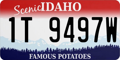 ID license plate 1T9497W