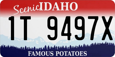 ID license plate 1T9497X