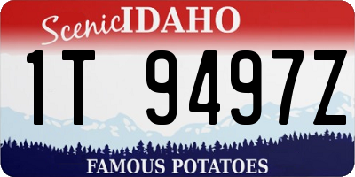 ID license plate 1T9497Z
