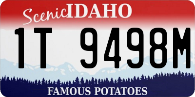 ID license plate 1T9498M