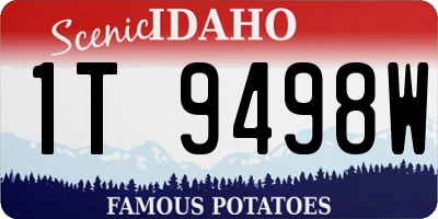 ID license plate 1T9498W