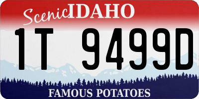 ID license plate 1T9499D