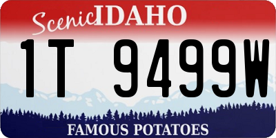 ID license plate 1T9499W