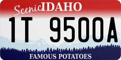 ID license plate 1T9500A