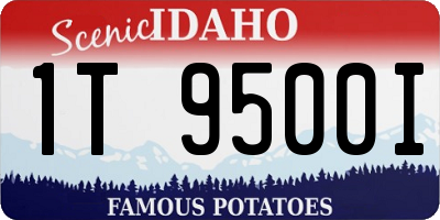 ID license plate 1T9500I