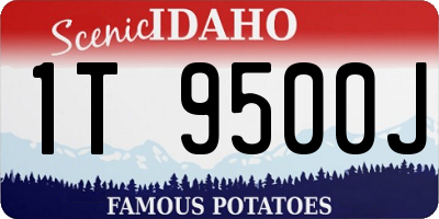 ID license plate 1T9500J