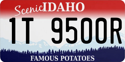 ID license plate 1T9500R