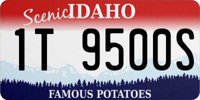 ID license plate 1T9500S