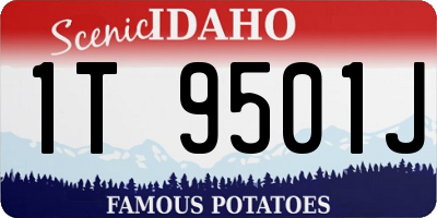ID license plate 1T9501J