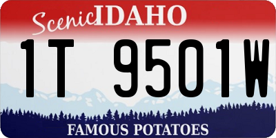 ID license plate 1T9501W