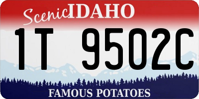 ID license plate 1T9502C