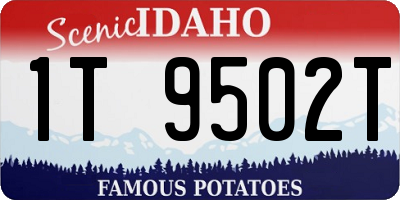 ID license plate 1T9502T