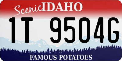 ID license plate 1T9504G