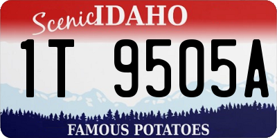 ID license plate 1T9505A