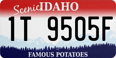 ID license plate 1T9505F