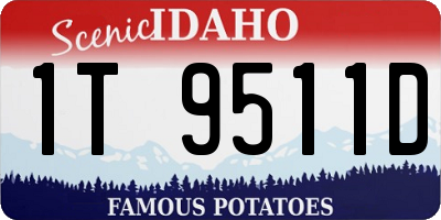 ID license plate 1T9511D